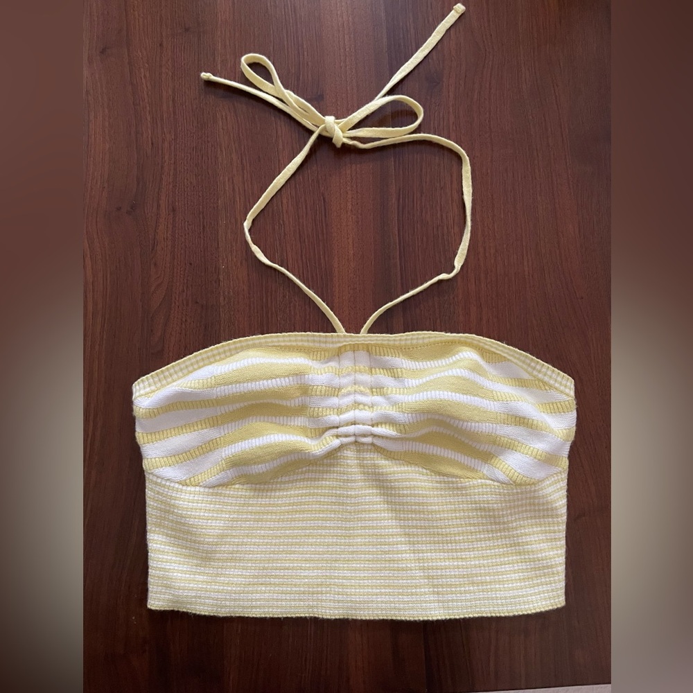 Striped halter top